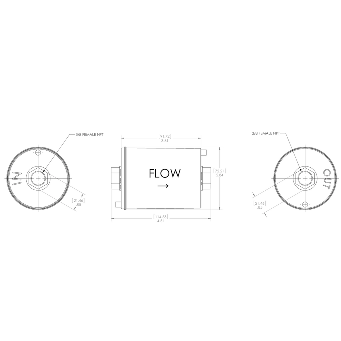 HC104NPTF HEPA Capsule Filter, Inline Filter ETA Filters